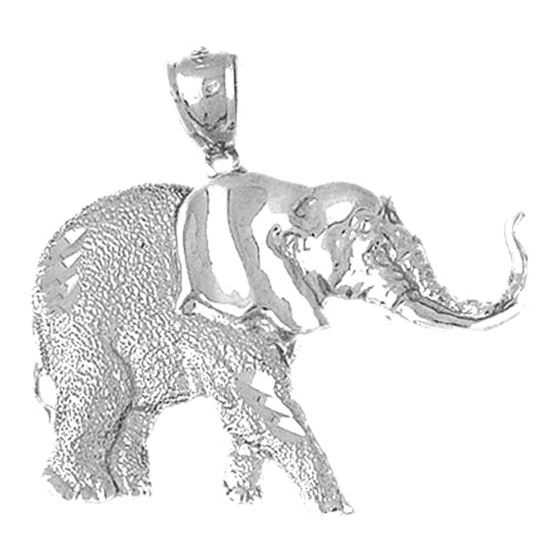 10K, 14K or 18K Gold Elephant Pendant