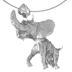 Colgante Elefante de Oro de 10K, 14K o 18K