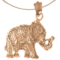 Colgante Elefante de Oro de 10K, 14K o 18K