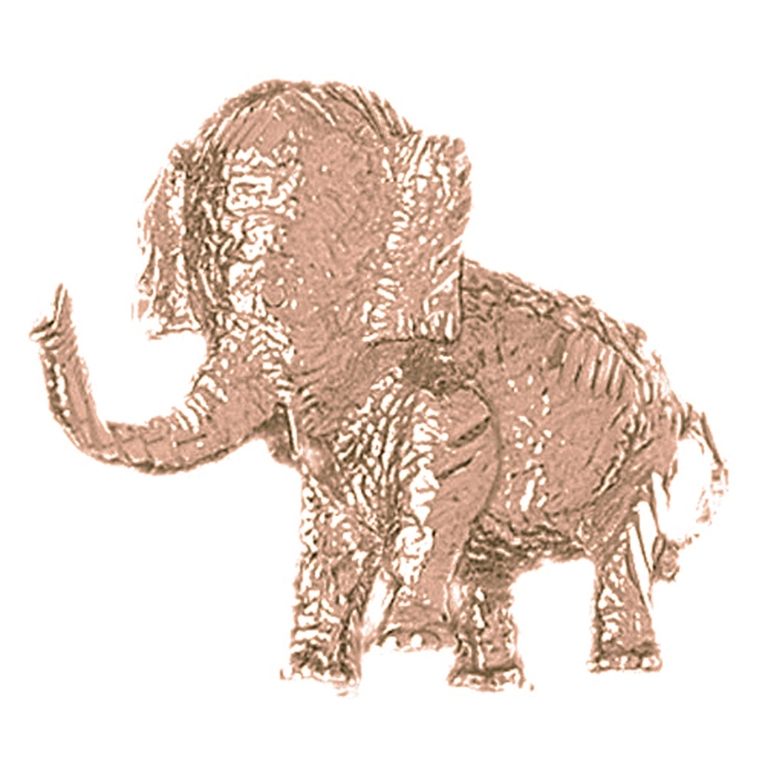 10K, 14K or 18K Gold Elephant Pendant