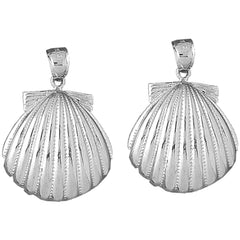 14K or 18K Gold 38mm Shell Earrings