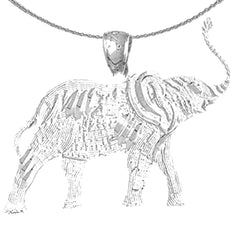 10K, 14K or 18K Gold Elephant Pendant