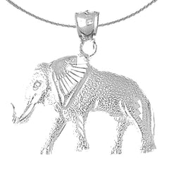 10K, 14K or 18K Gold Elephant Pendant