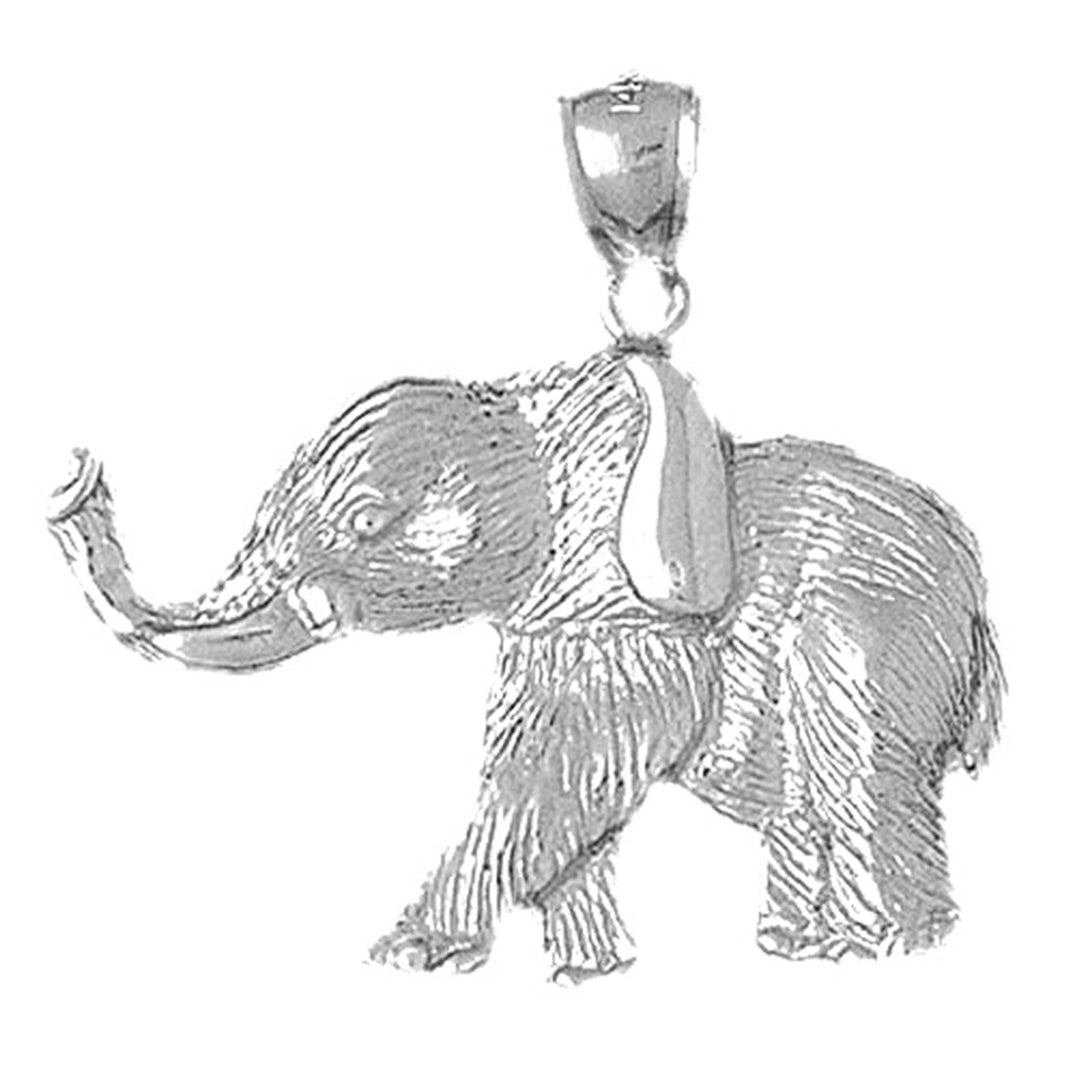 10K, 14K or 18K Gold Elephant Pendant
