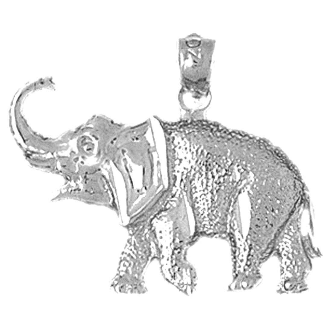 10K, 14K or 18K Gold Elephant Pendant