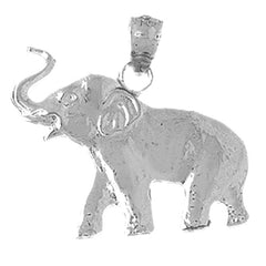 10K, 14K or 18K Gold Elephant Pendant