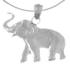 10K, 14K or 18K Gold Elephant Pendant