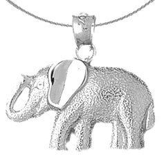 Colgante Elefante de Oro de 10K, 14K o 18K
