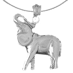 10K, 14K or 18K Gold Elephant Pendant