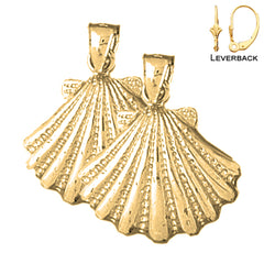 14K or 18K Gold Shell Earrings