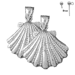 14K or 18K Gold Shell Earrings