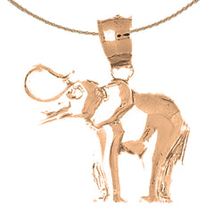 10K, 14K or 18K Gold Elephant Pendant