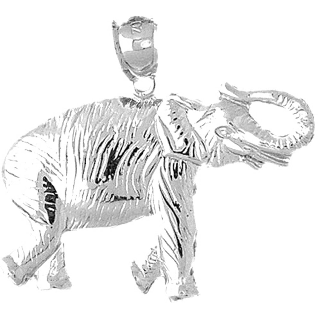 10K, 14K or 18K Gold Elephant Pendant