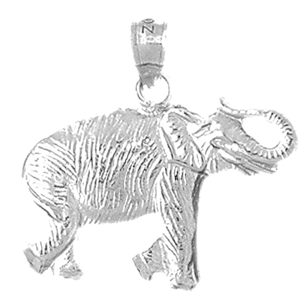 10K, 14K or 18K Gold Elephant Pendant