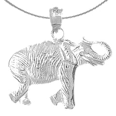 10K, 14K or 18K Gold Elephant Pendant