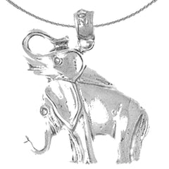 10K, 14K or 18K Gold Elephant Pendant