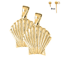 14K or 18K Gold Shell Earrings