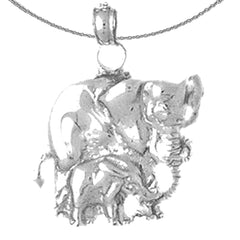10K, 14K or 18K Gold Elephant Pendant