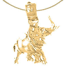 14K or 18K Gold Elephant Pendant