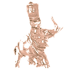 14K or 18K Gold Elephant Pendant