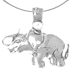 14K or 18K Gold Elephant Pendant