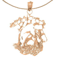 10K, 14K or 18K Gold Elephant Pendant