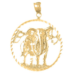10K, 14K or 18K Gold Elephant Pendant