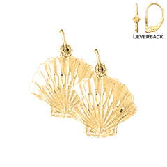 14K or 18K Gold Shell Earrings