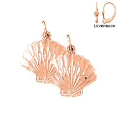 14K or 18K Gold Shell Earrings