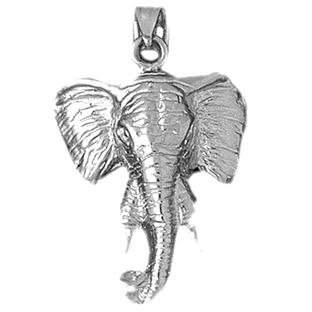 10K, 14K or 18K Gold Elephant Pendant