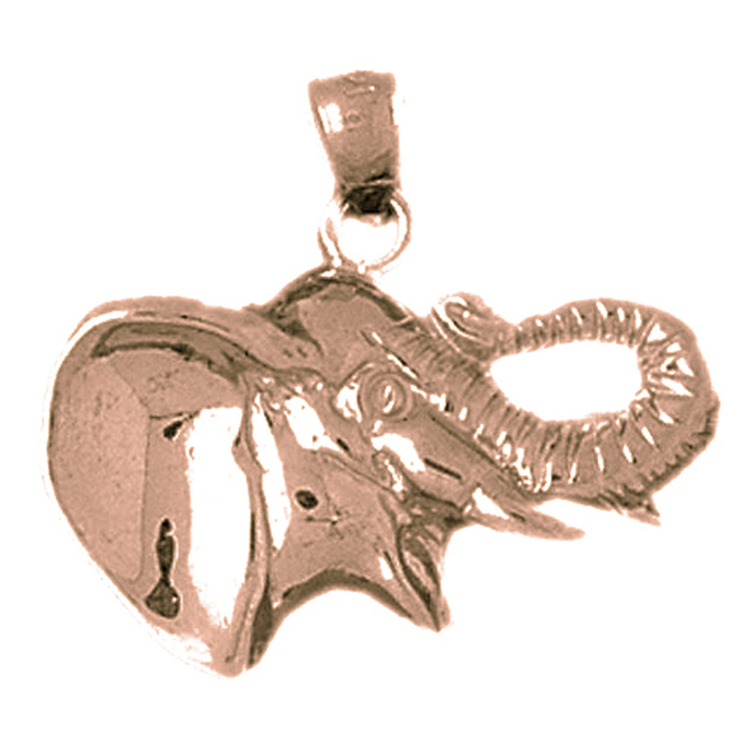 10K, 14K or 18K Gold Elephant Pendant