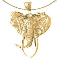 10K, 14K or 18K Gold Elephant Pendant