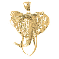 10K, 14K or 18K Gold Elephant Pendant