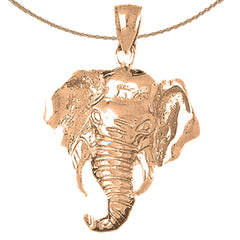10K, 14K or 18K Gold Elephant Pendant