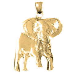 10K, 14K or 18K Gold Elephant Pendant