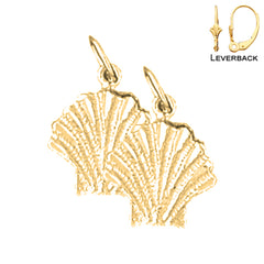 14K or 18K Gold Shell Earrings