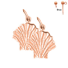 14K or 18K Gold Shell Earrings