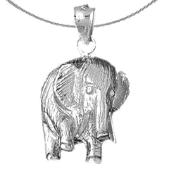 10K, 14K or 18K Gold Elephant Pendant