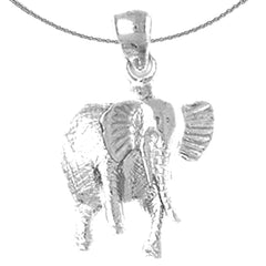 10K, 14K or 18K Gold Elephant Pendant