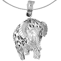 10K, 14K or 18K Gold Elephant Pendant
