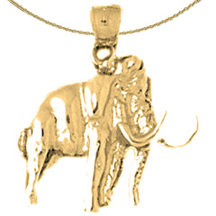 14K or 18K Gold Elephant Pendant