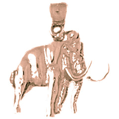 14K or 18K Gold Elephant Pendant