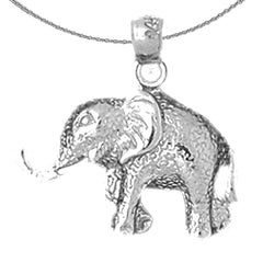 10K, 14K or 18K Gold Elephant Pendant