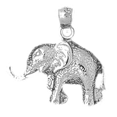 10K, 14K or 18K Gold Elephant Pendant