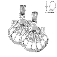 14K oder 18K Gold 22mm Muschelohrringe