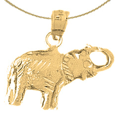 14K or 18K Gold Elephant Pendant