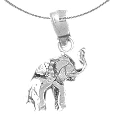 14K or 18K Gold 3D Elephant Pendant
