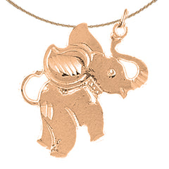 14K or 18K Gold Elephant Pendant