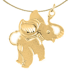 14K or 18K Gold Elephant Pendant