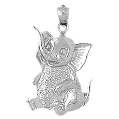 10K, 14K or 18K Gold Elephant Pendant